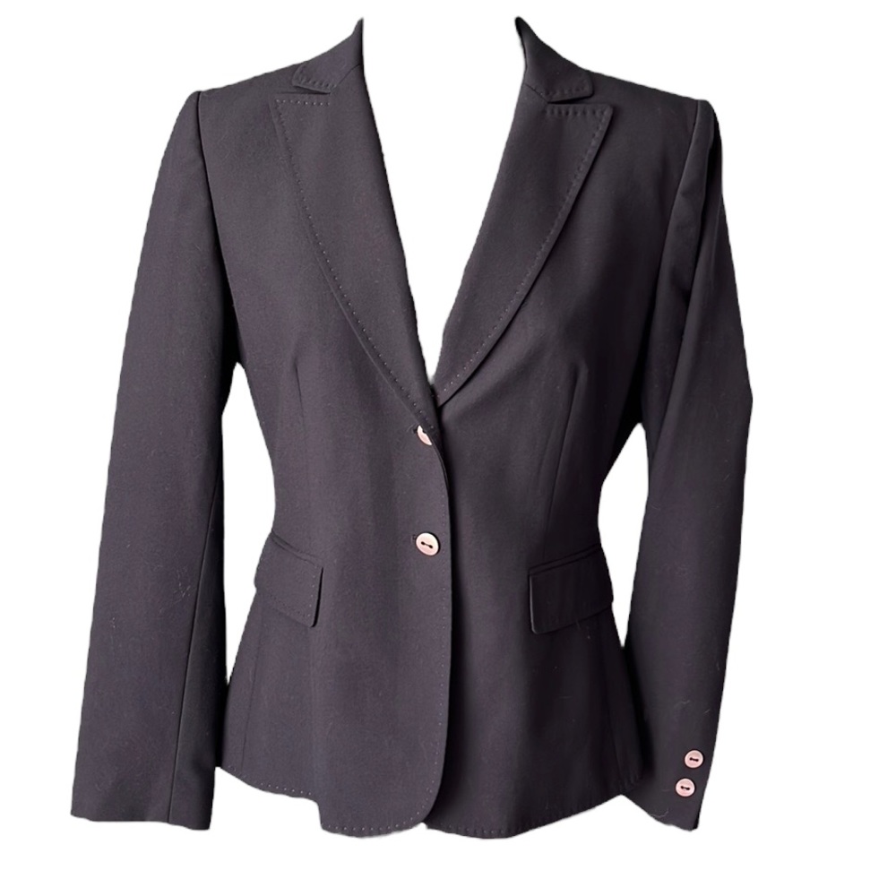 TAHARI by Arthur S. Levine Petite Dark Blue Suit Jacket Blazer
